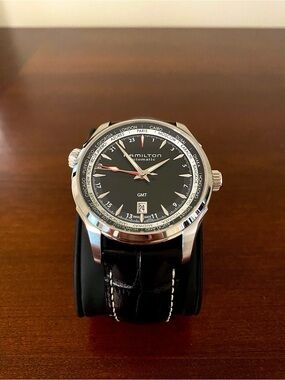 Hamilton Black Dial GMT Jazzmaster Automatic Watch H326950